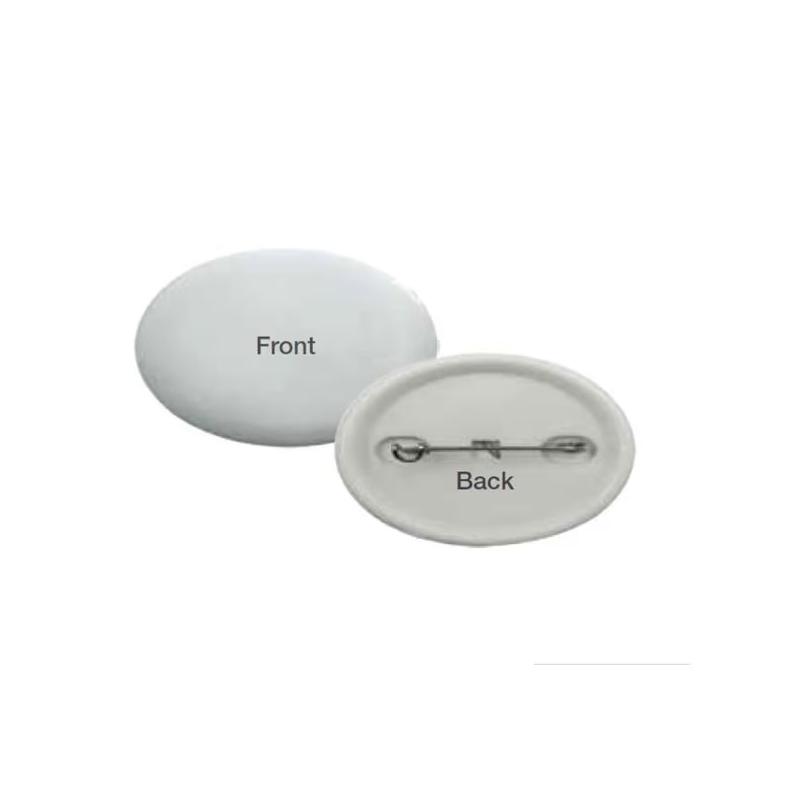 Oval Shaped Plastic Button Badge